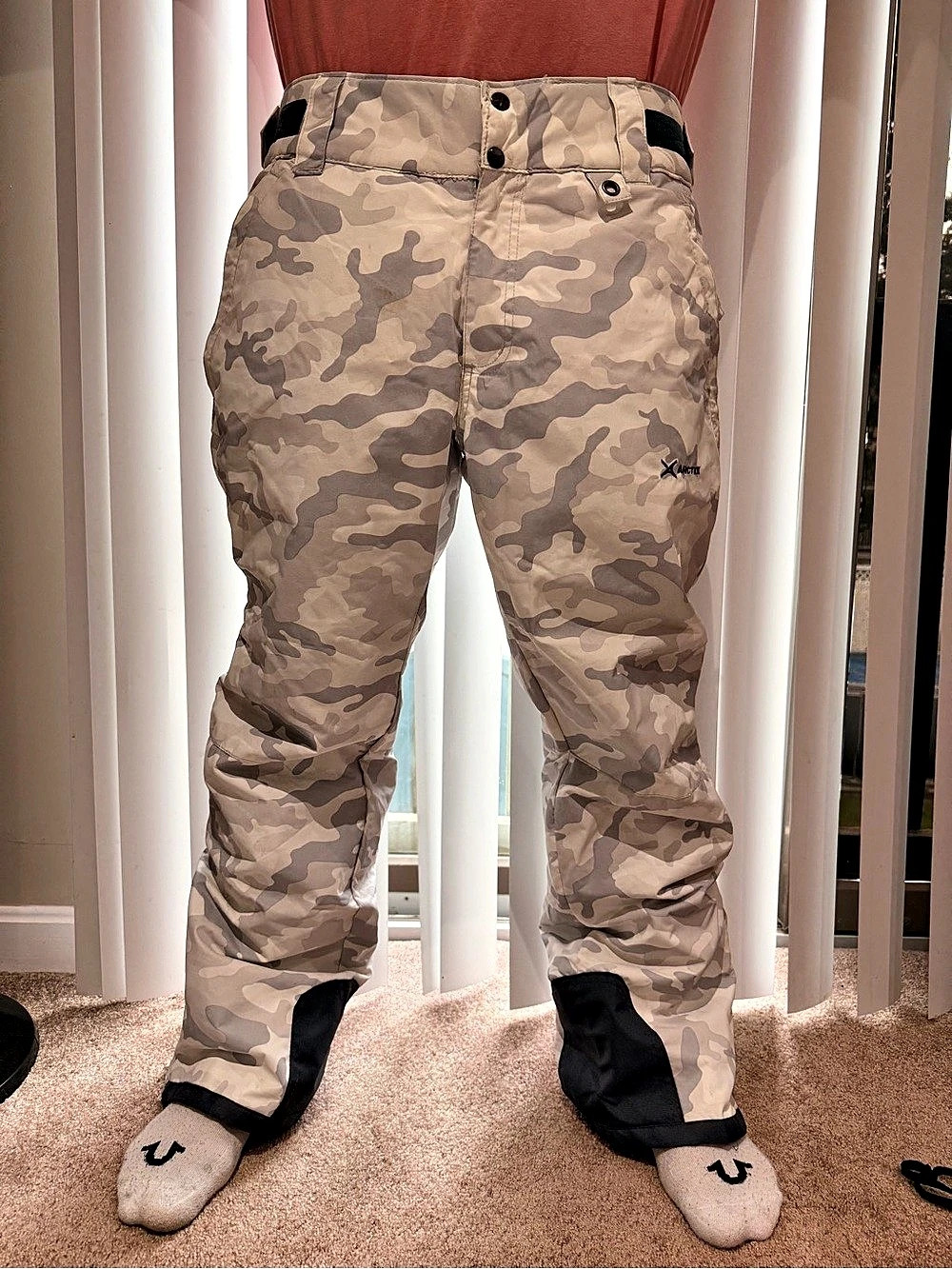 Arctix Camo Ski Pants in Gray and White